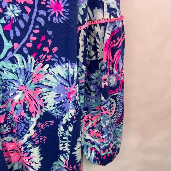 Lilly Pulitzer Joy Tunic Dress, Multicolor Seashell Coastal Print, Cotton Modal - Picture 9 of 16